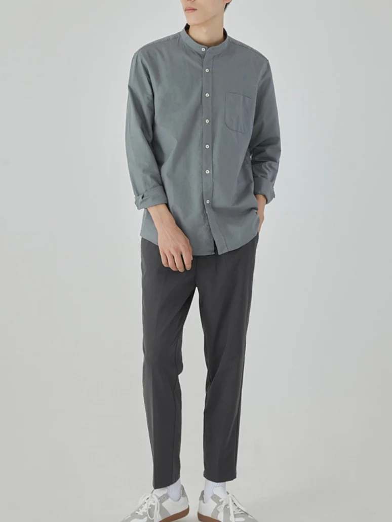 Leisure Stand Collar Shirts - Image 6