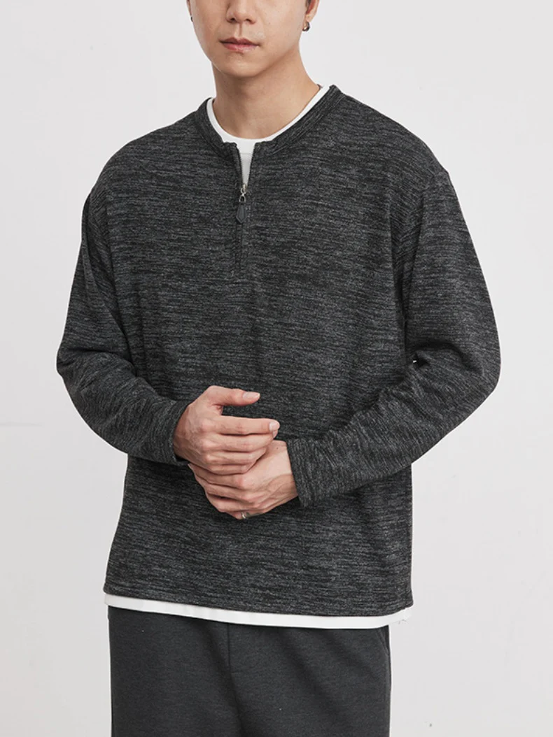 Half Zipper Layered-look T-shirts - Image 6