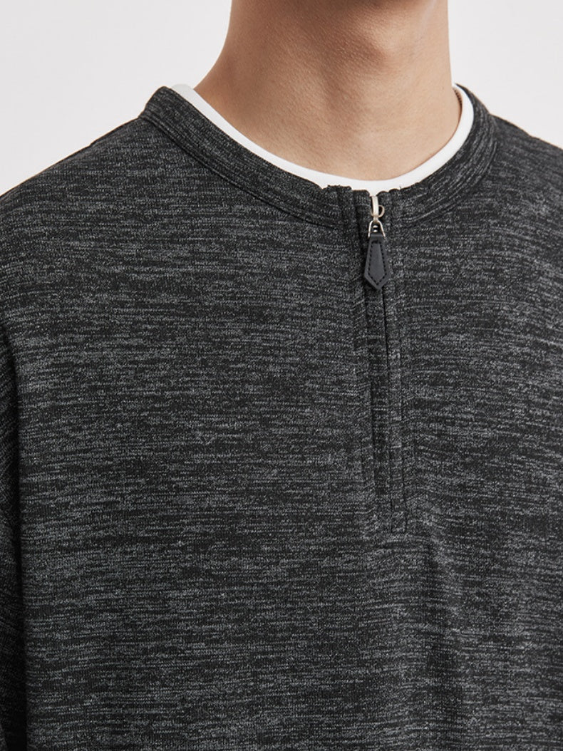 Half Zipper Layered-look T-shirts - Image 7