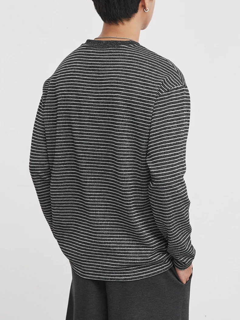 Stripes Henry Collar T-shirts - Image 2