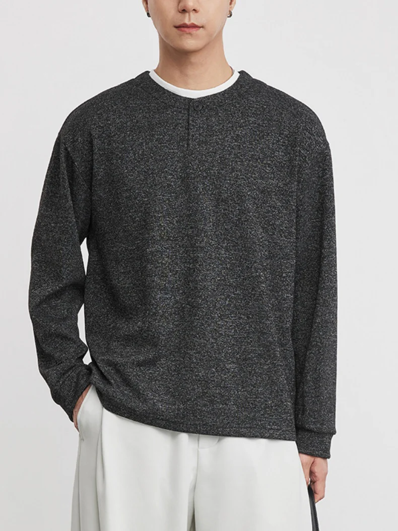 Layered-look Henry Collar T-shirts - Image 5
