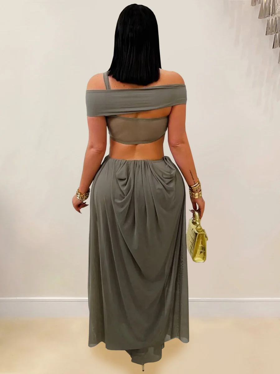 Gauze Sexy Bare Waist Parties Maxi Dresses - Image 14