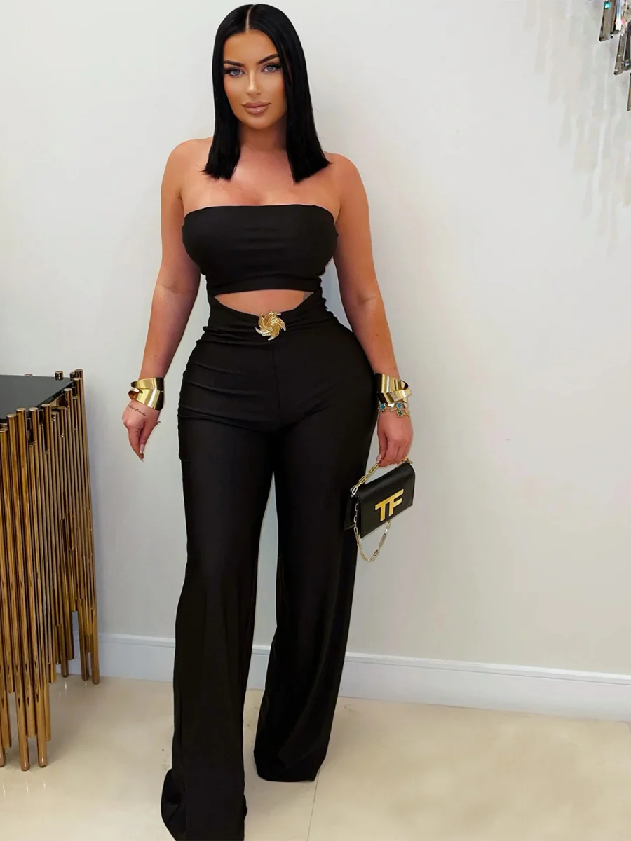 Navel Tube Top Jumpsuits - Image 6