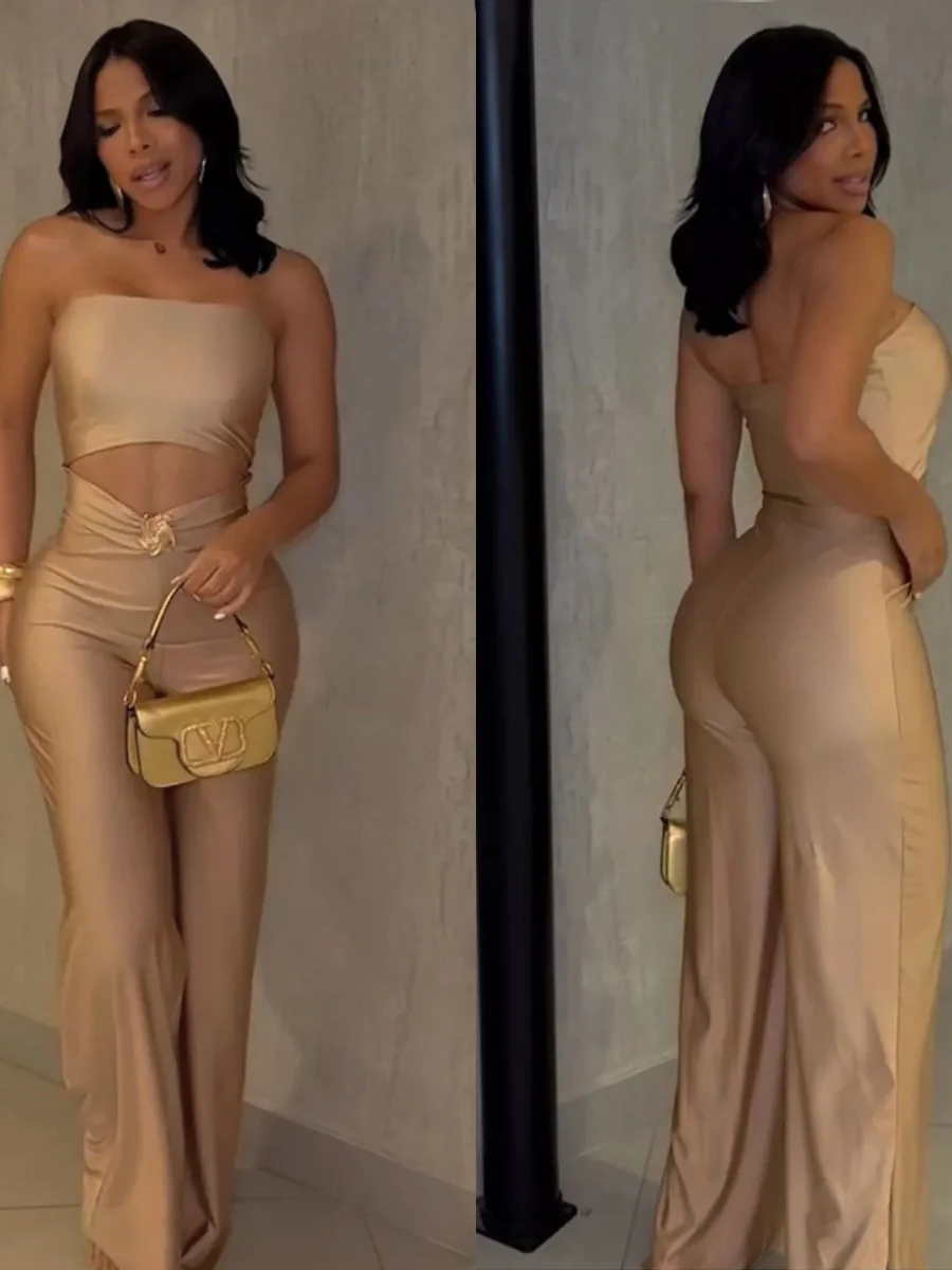 Navel Tube Top Jumpsuits - Image 7