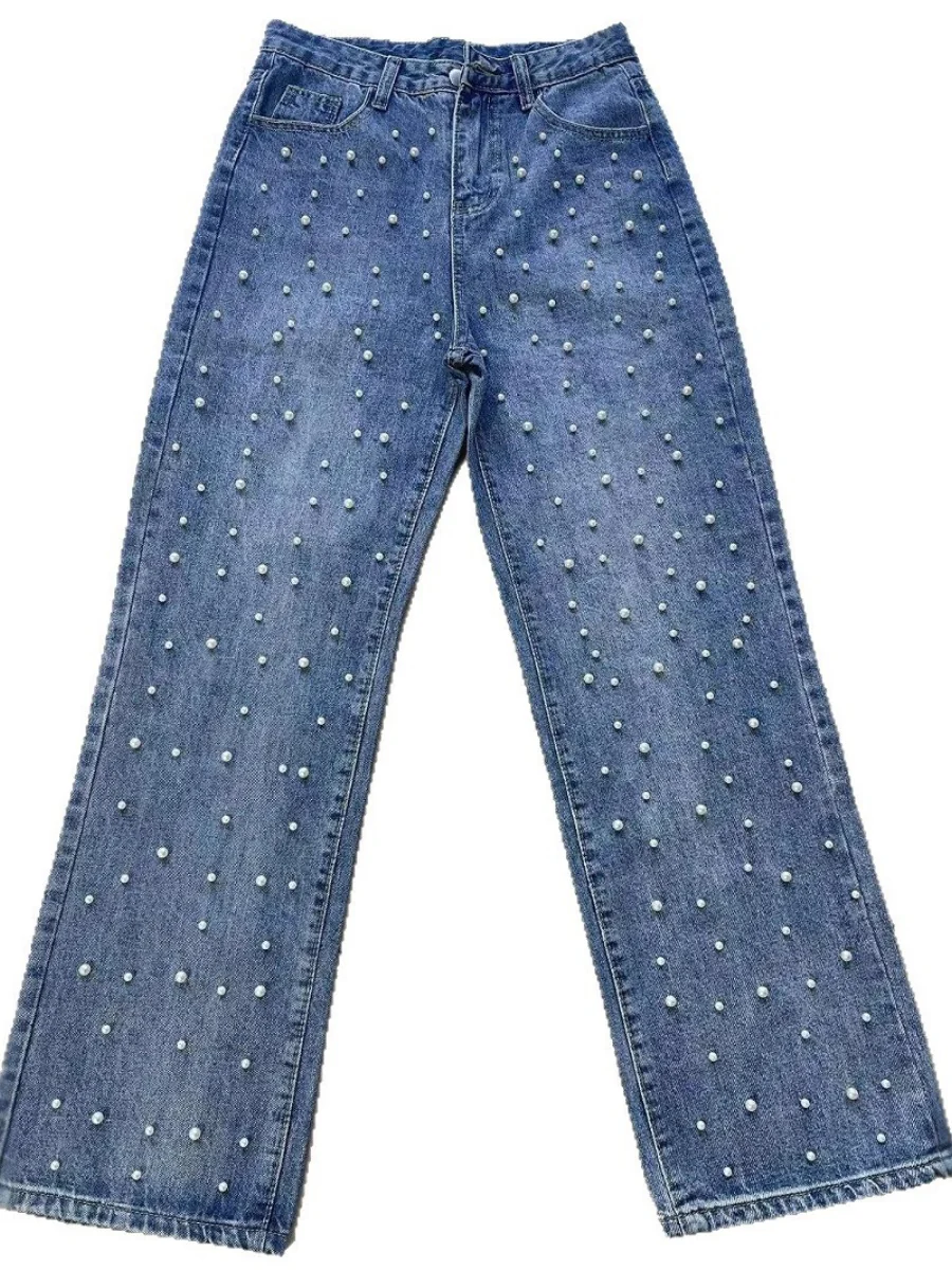 Washed Beaded Jeans - Image 5