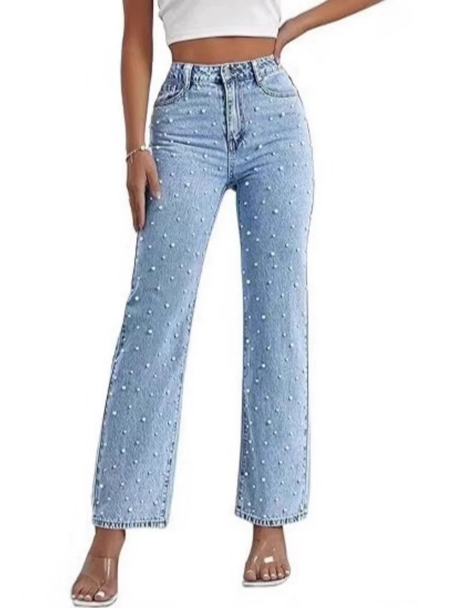 Washed Beaded Jeans - Image 6