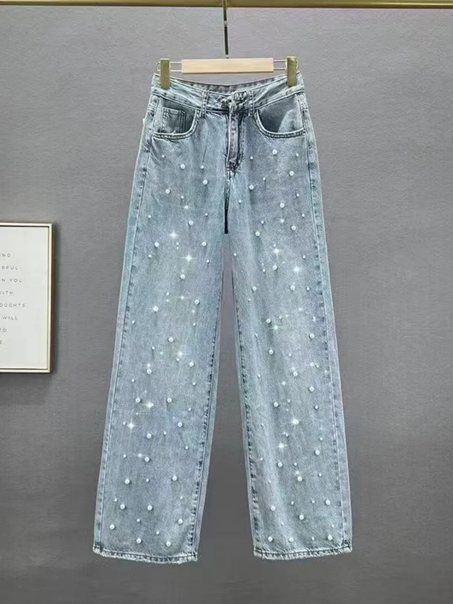 Washed Beaded Jeans - Image 7