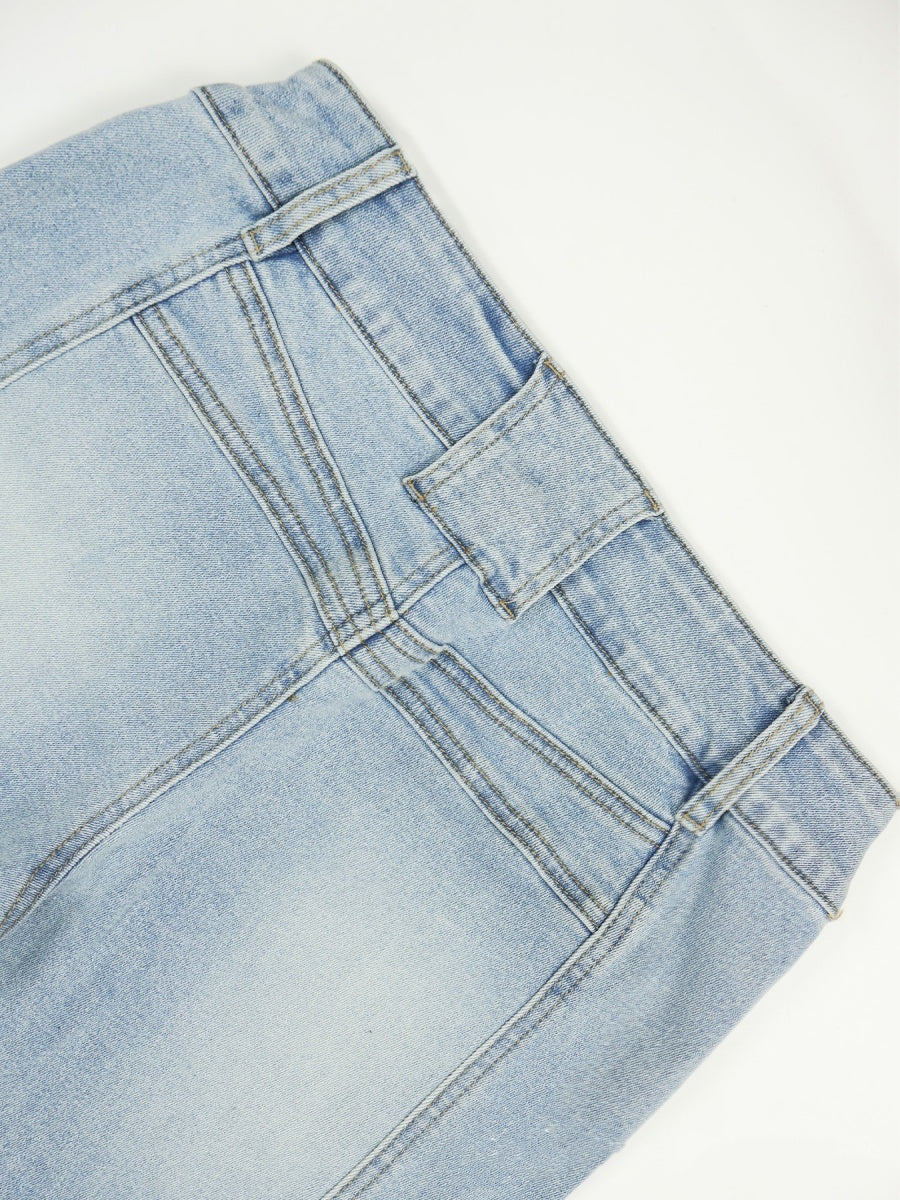 Washed Slim-fit High Stretch Low-rise Flared Jeans - Image 6