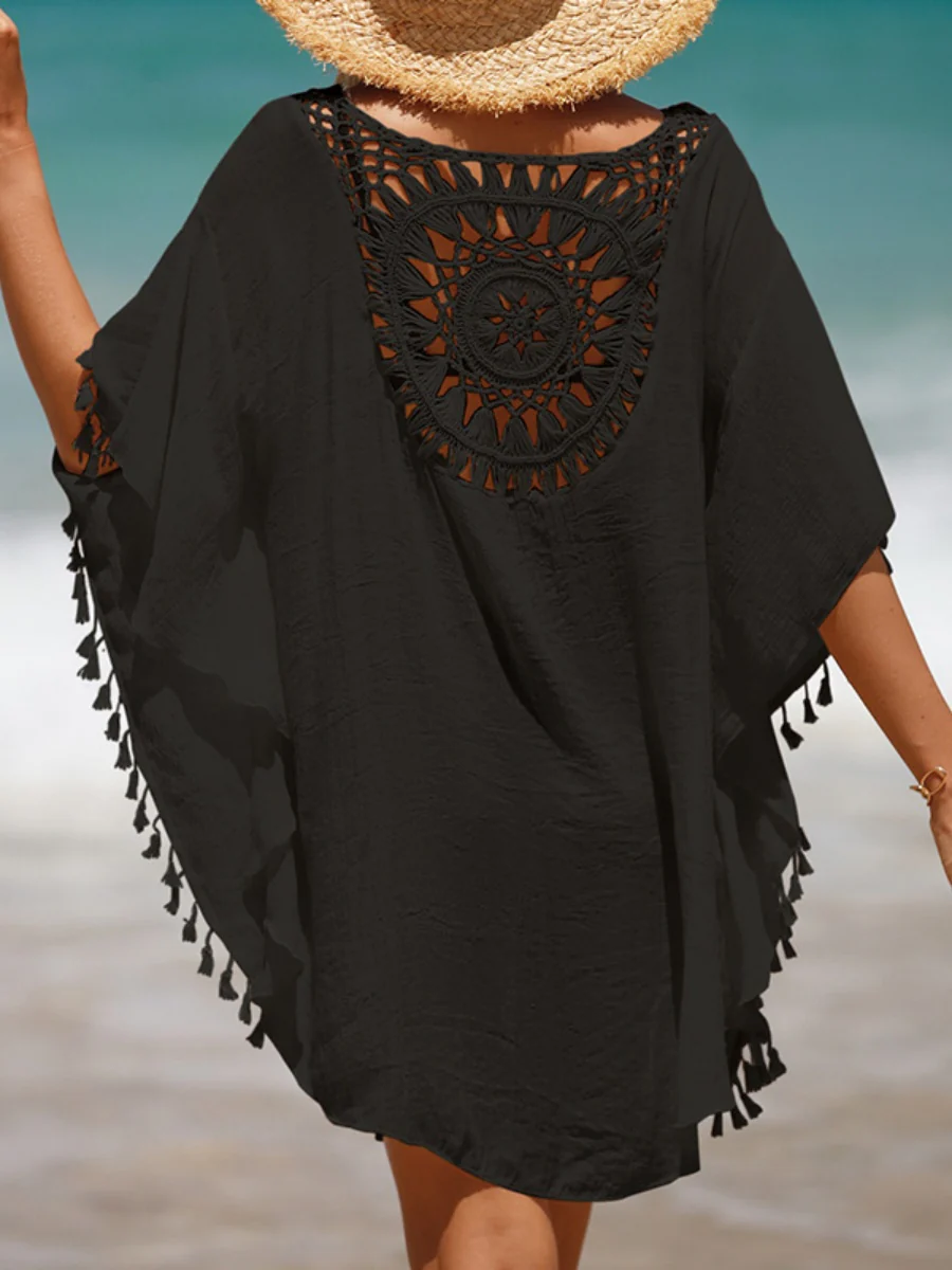 Short, Sexy Beachwear With Small Tassels For Sun Protection. - Image 13