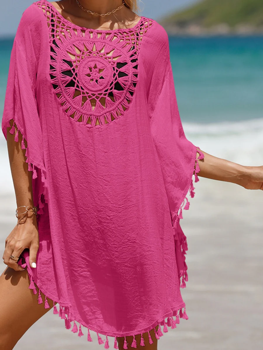 Short, Sexy Beachwear With Small Tassels For Sun Protection. - Image 18