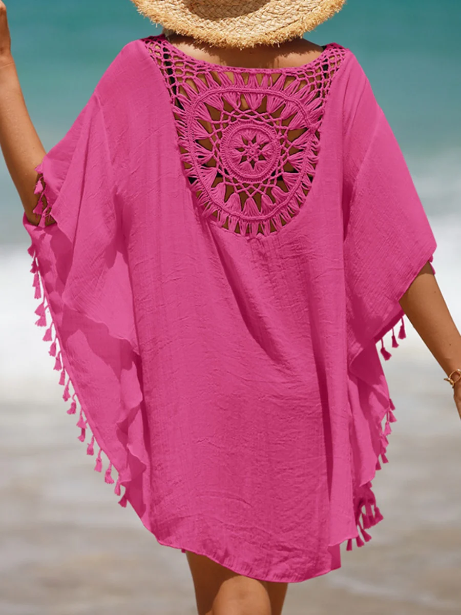 Short, Sexy Beachwear With Small Tassels For Sun Protection. - Image 19