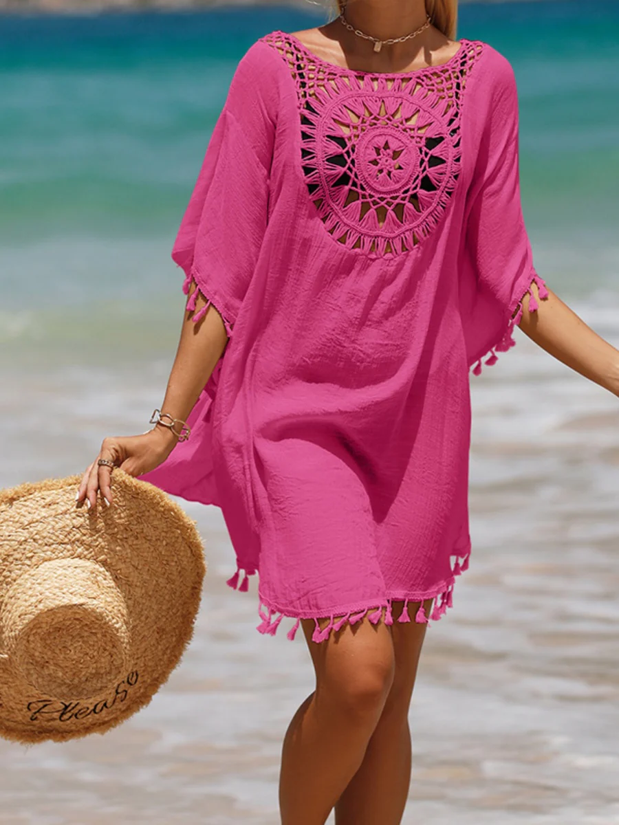 Short, Sexy Beachwear With Small Tassels For Sun Protection. - Image 20