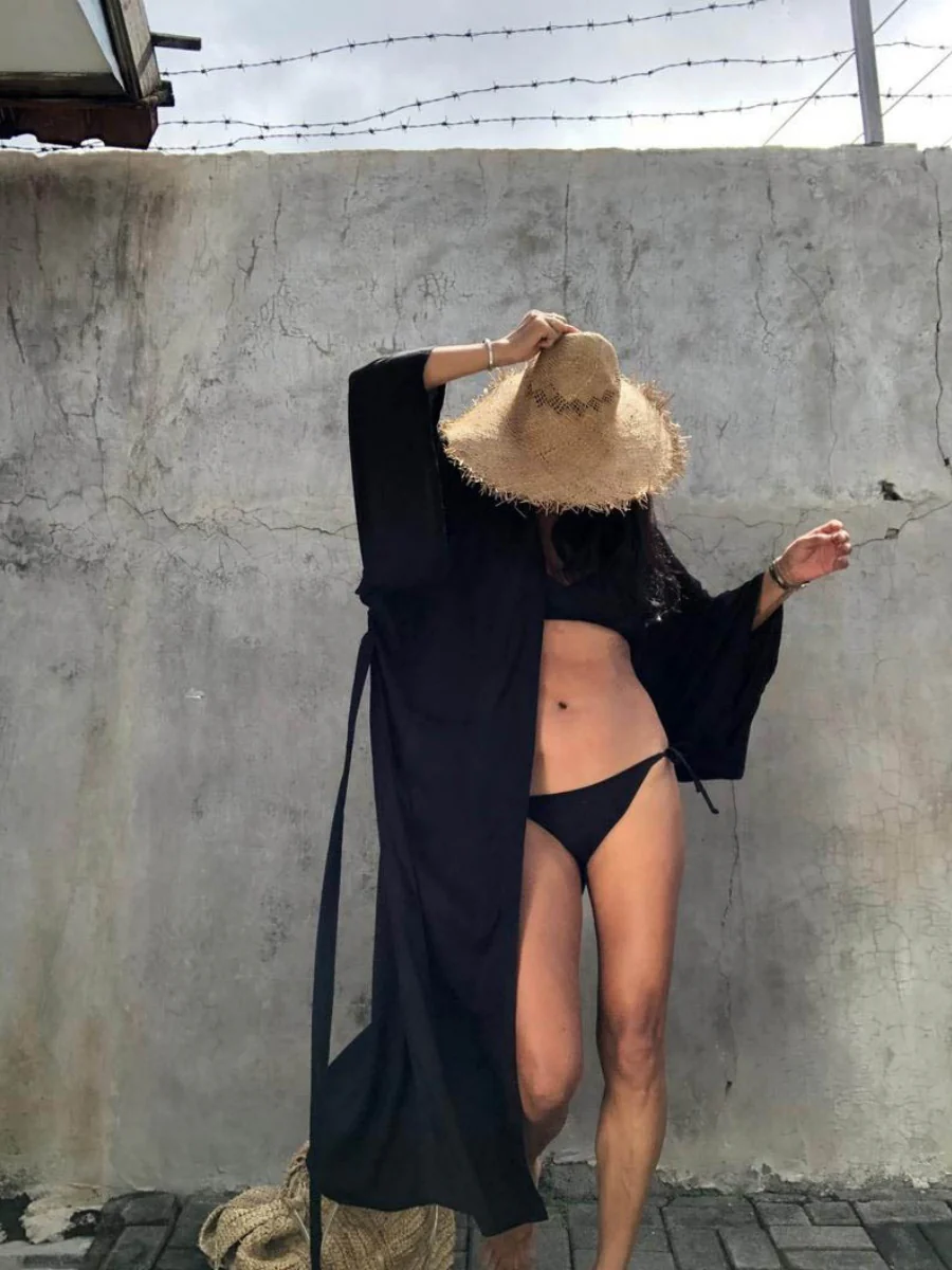 Loose-fitting Long Cardigan For Beach, Sun Protection, Beach Vacation, Bikini Cover-up, Swimwear Outerwear - Image 12