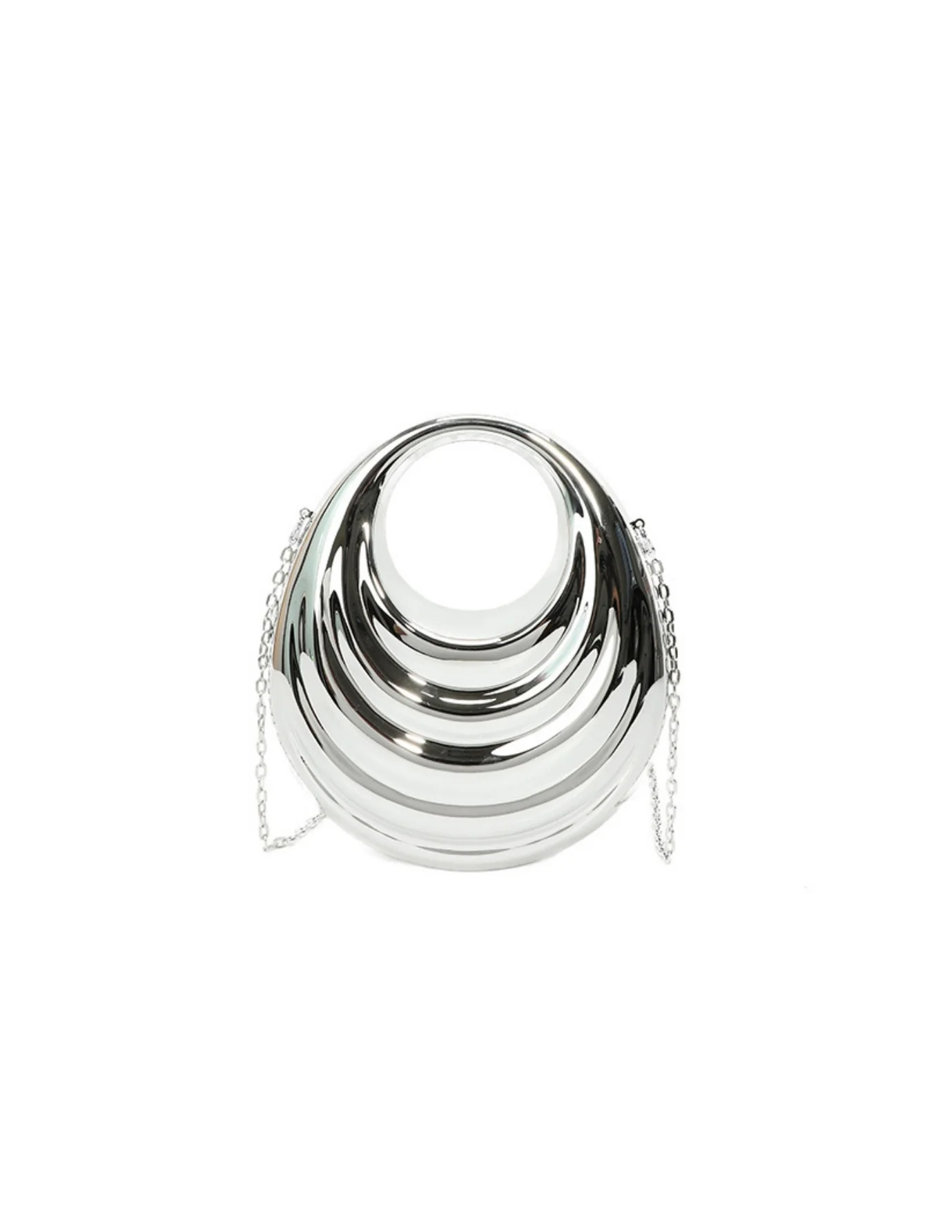 Acrylic Glossy Irregular-shaped Clutch/crossbody Bag For Evening Events - Image 2