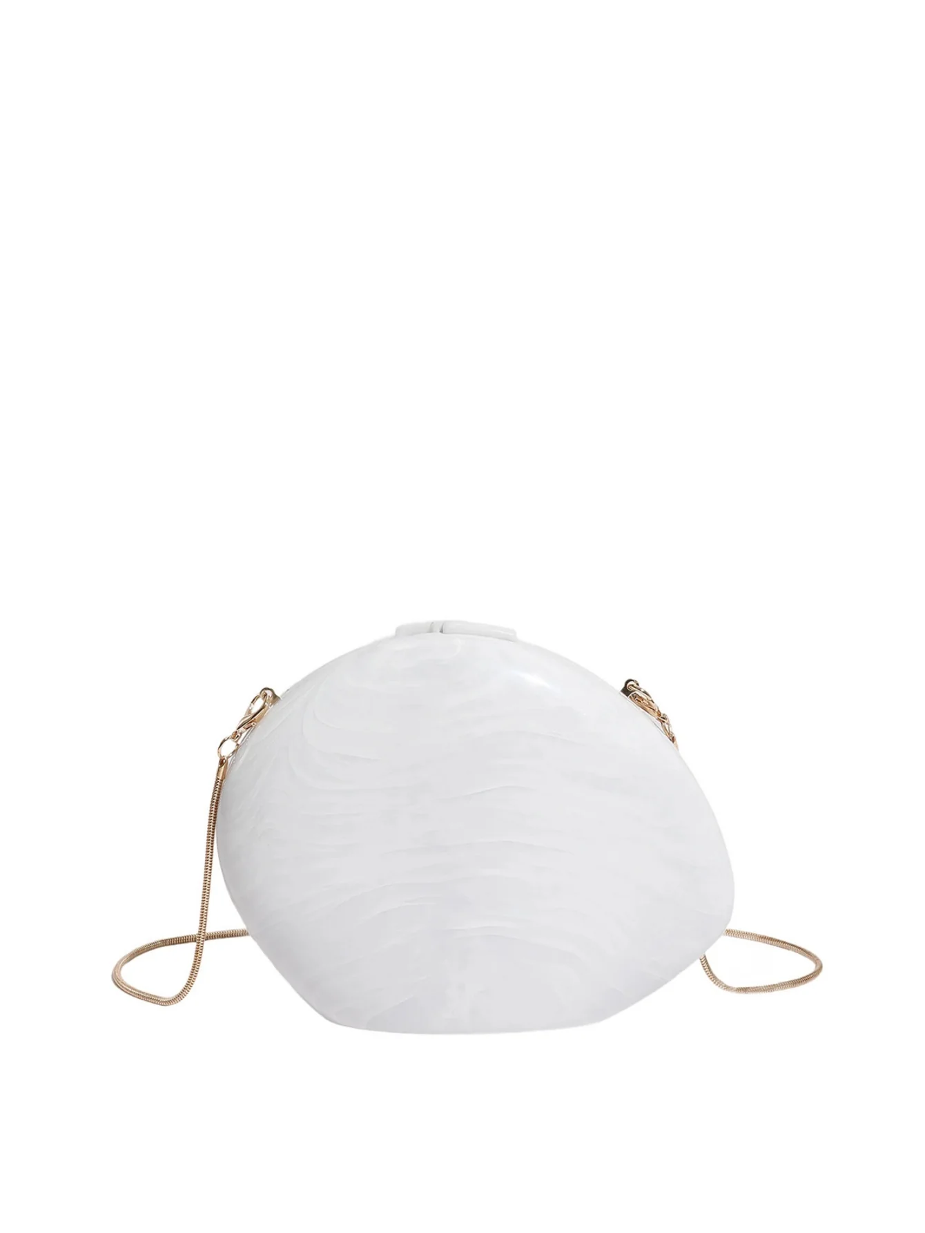 Oval Acrylic Seashell Evening Crossbody Bag - Image 16