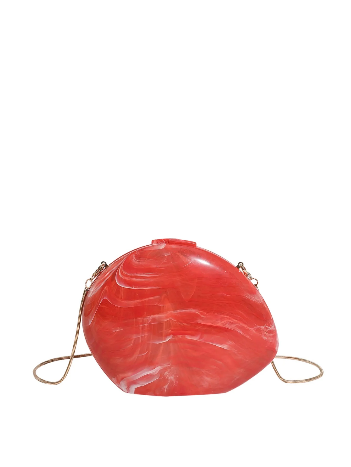 Oval Acrylic Seashell Evening Crossbody Bag - Image 22