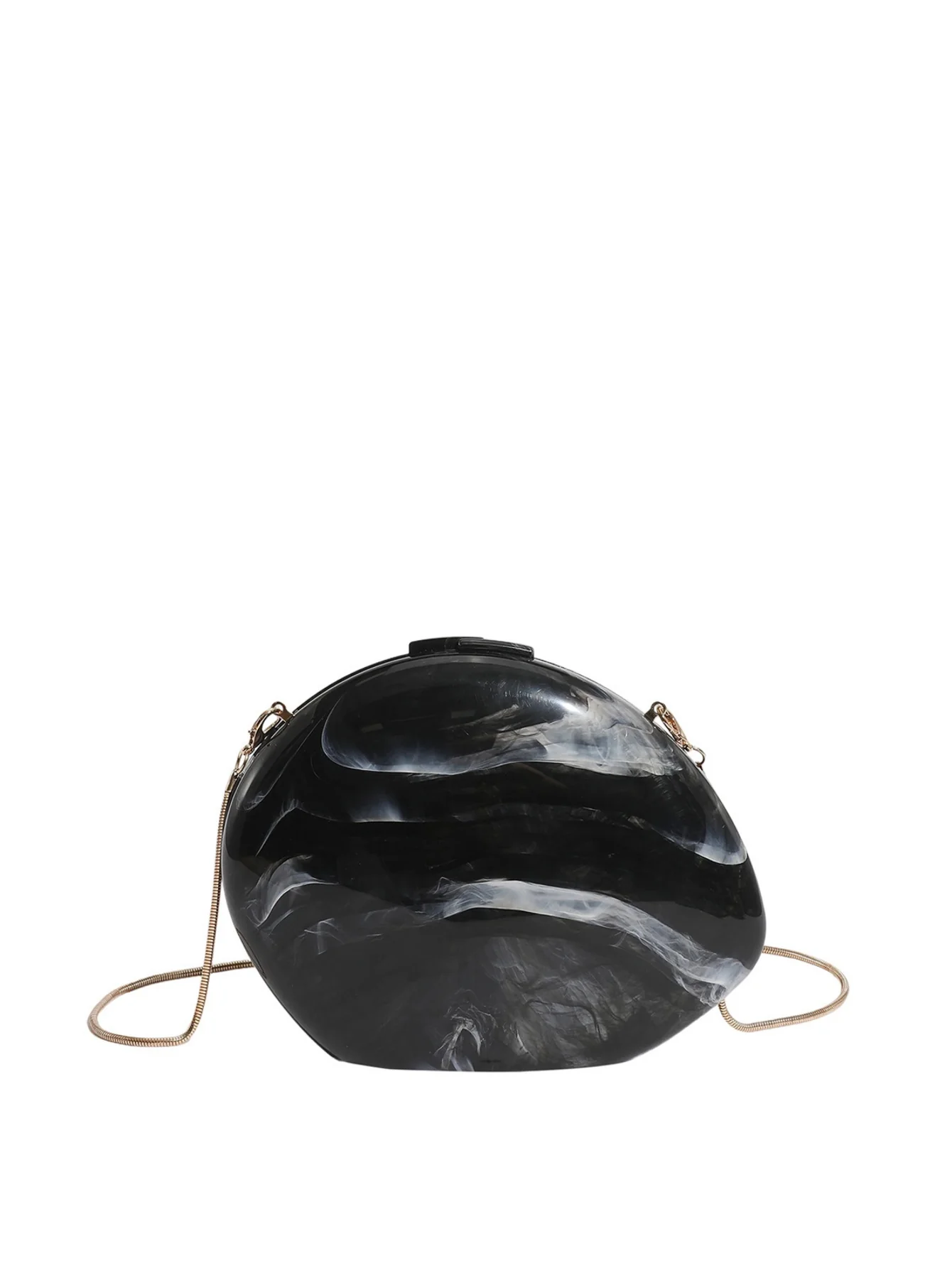 Oval Acrylic Seashell Evening Crossbody Bag - Image 24