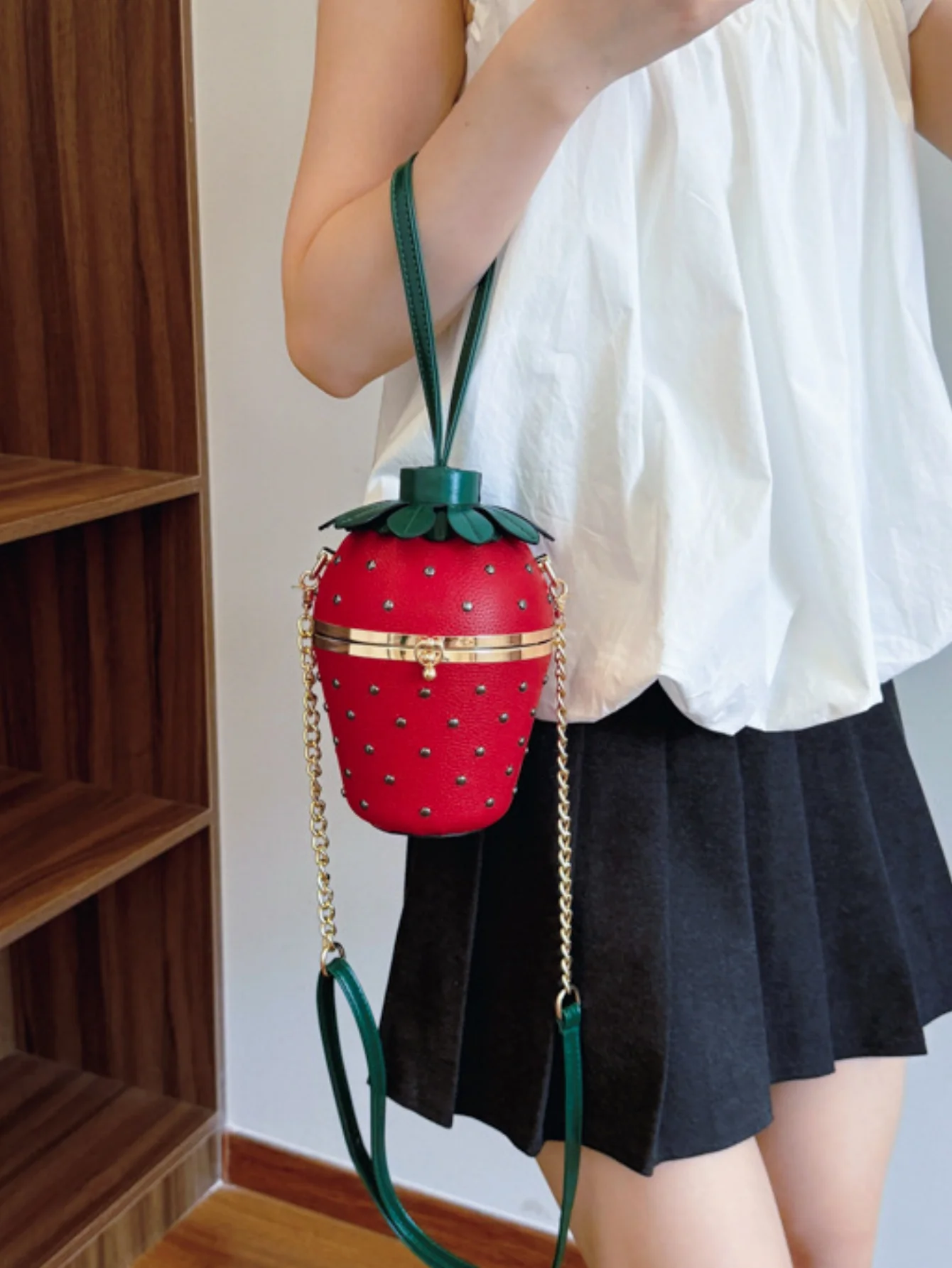 Strawberry Design Fun Crossbody Bag - Image 7