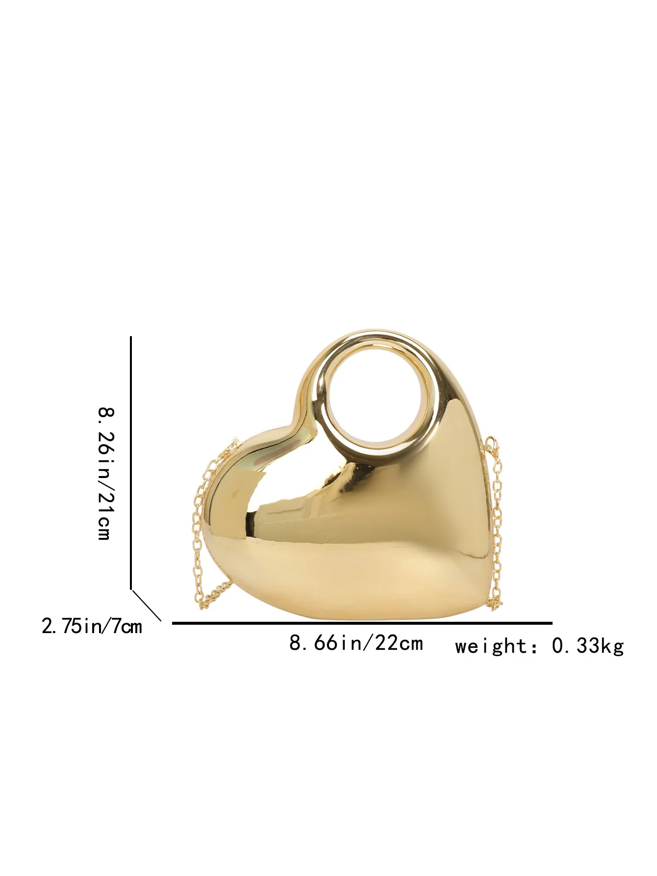 Heart-shaped Evening Shoulder Bag - Image 14