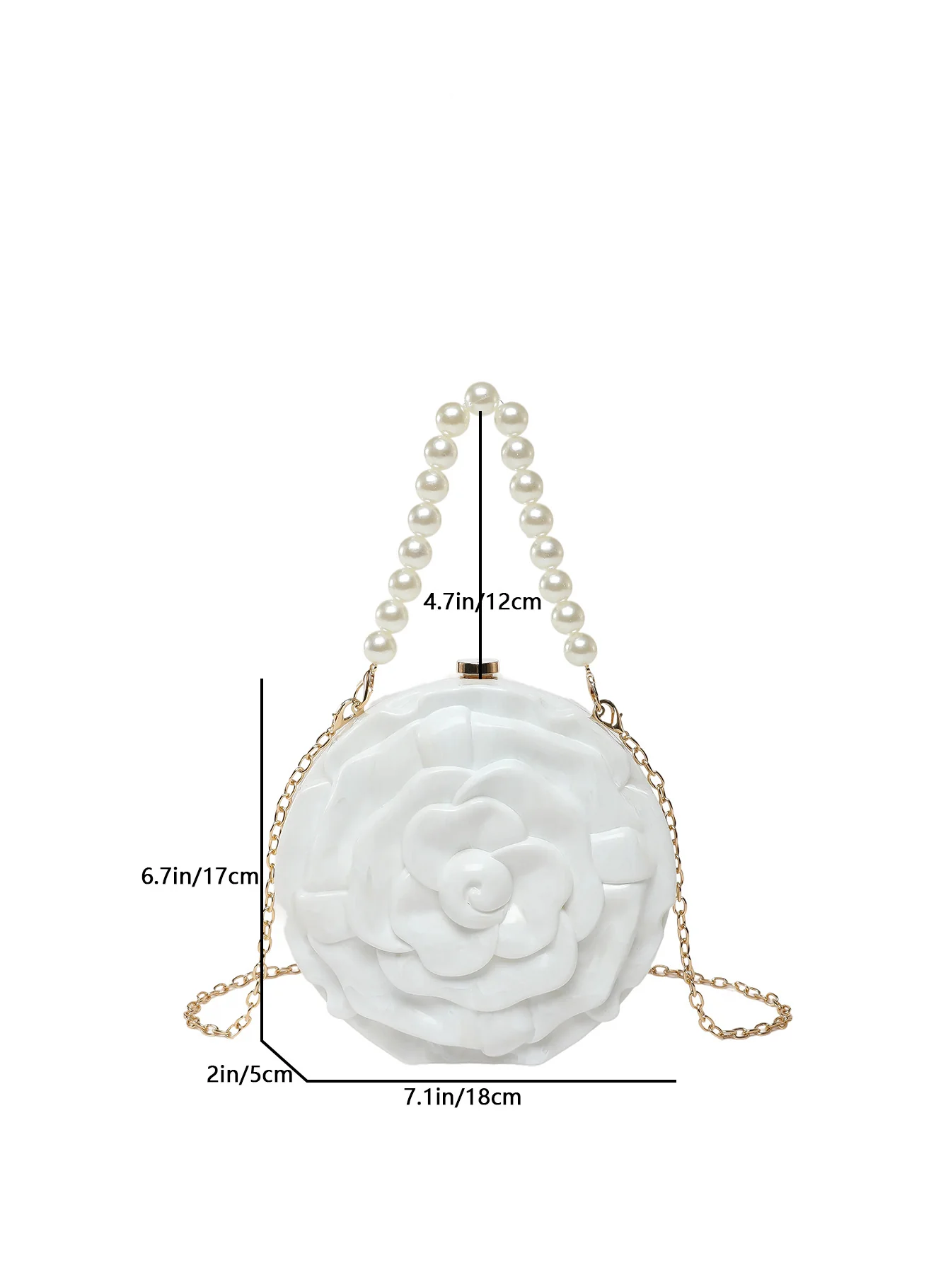 Flower-shaped Round Evening Shoulder Bag - Image 27