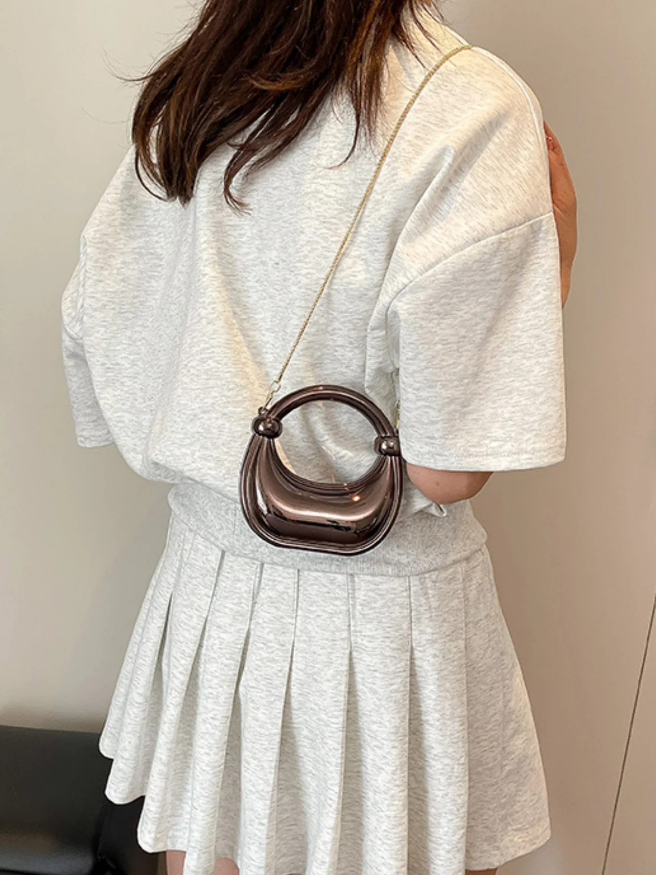 Chain Banquet Wristlet Rope Knot Handbag Acrylic Crossbody Bag - Image 10