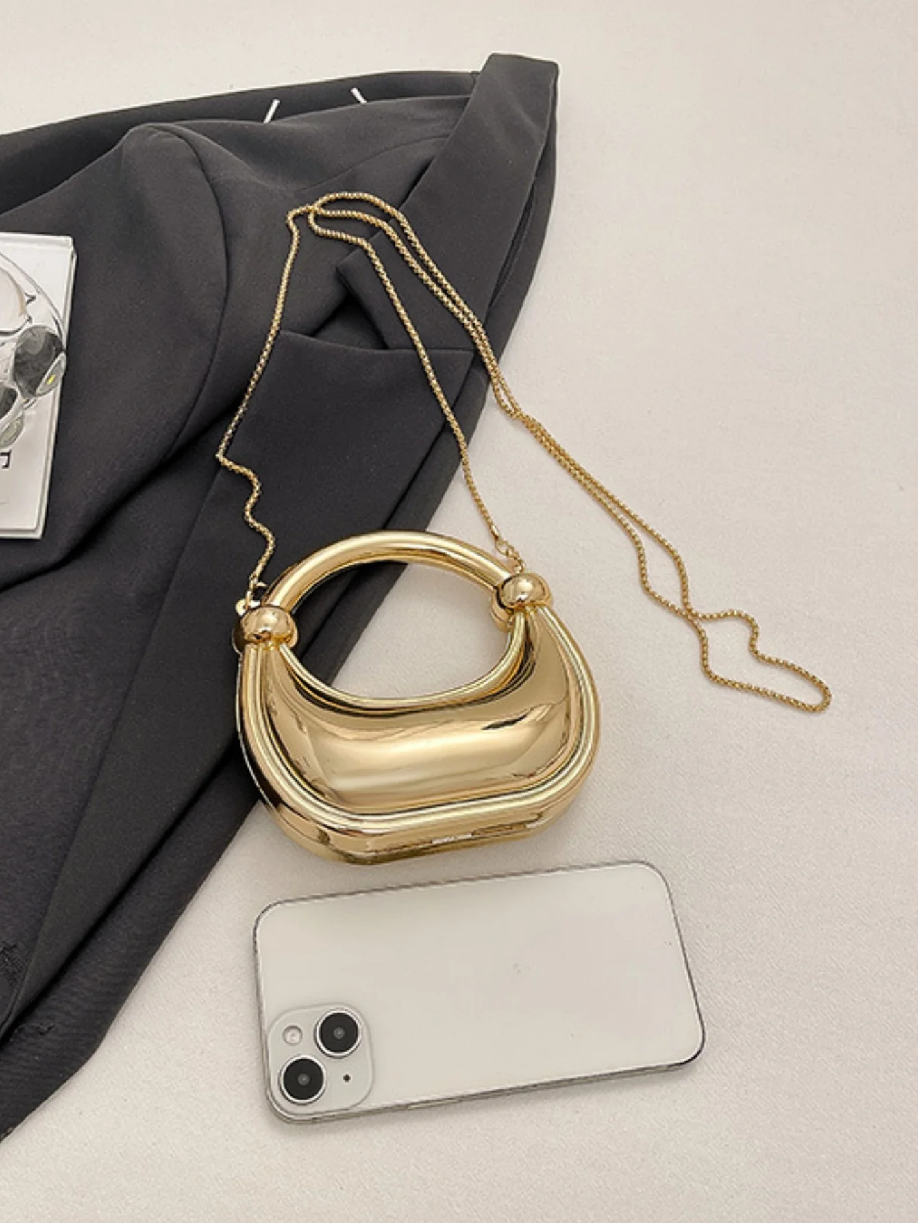 Chain Banquet Wristlet Rope Knot Handbag Acrylic Crossbody Bag - Image 13