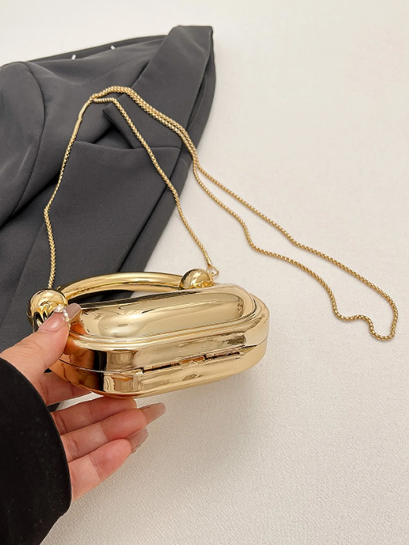 Chain Banquet Wristlet Rope Knot Handbag Acrylic Crossbody Bag - Image 16