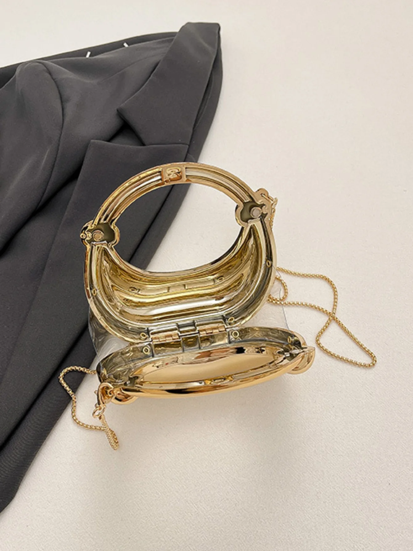 Chain Banquet Wristlet Rope Knot Handbag Acrylic Crossbody Bag - Image 17