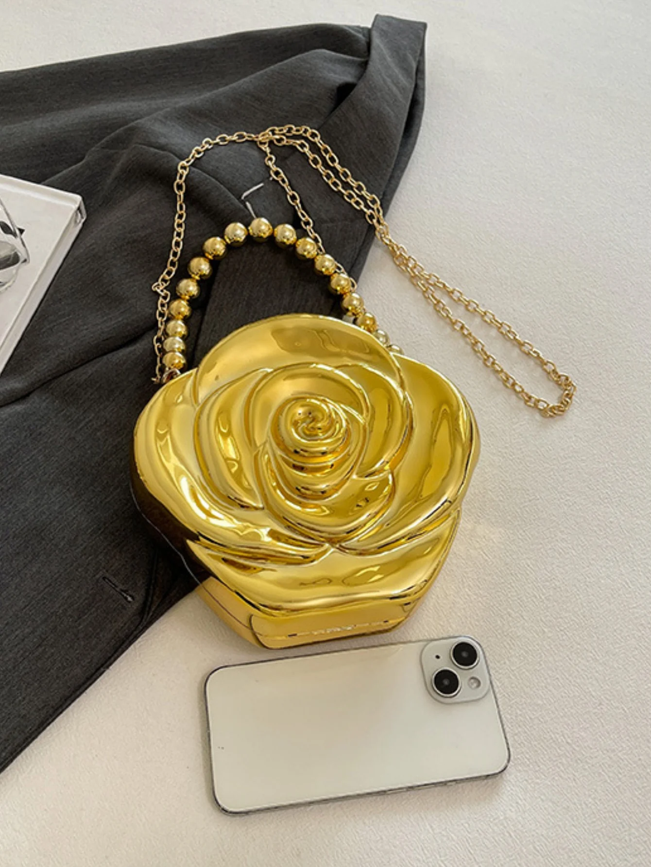 Floral Evening Shoulder Bag - Image 7