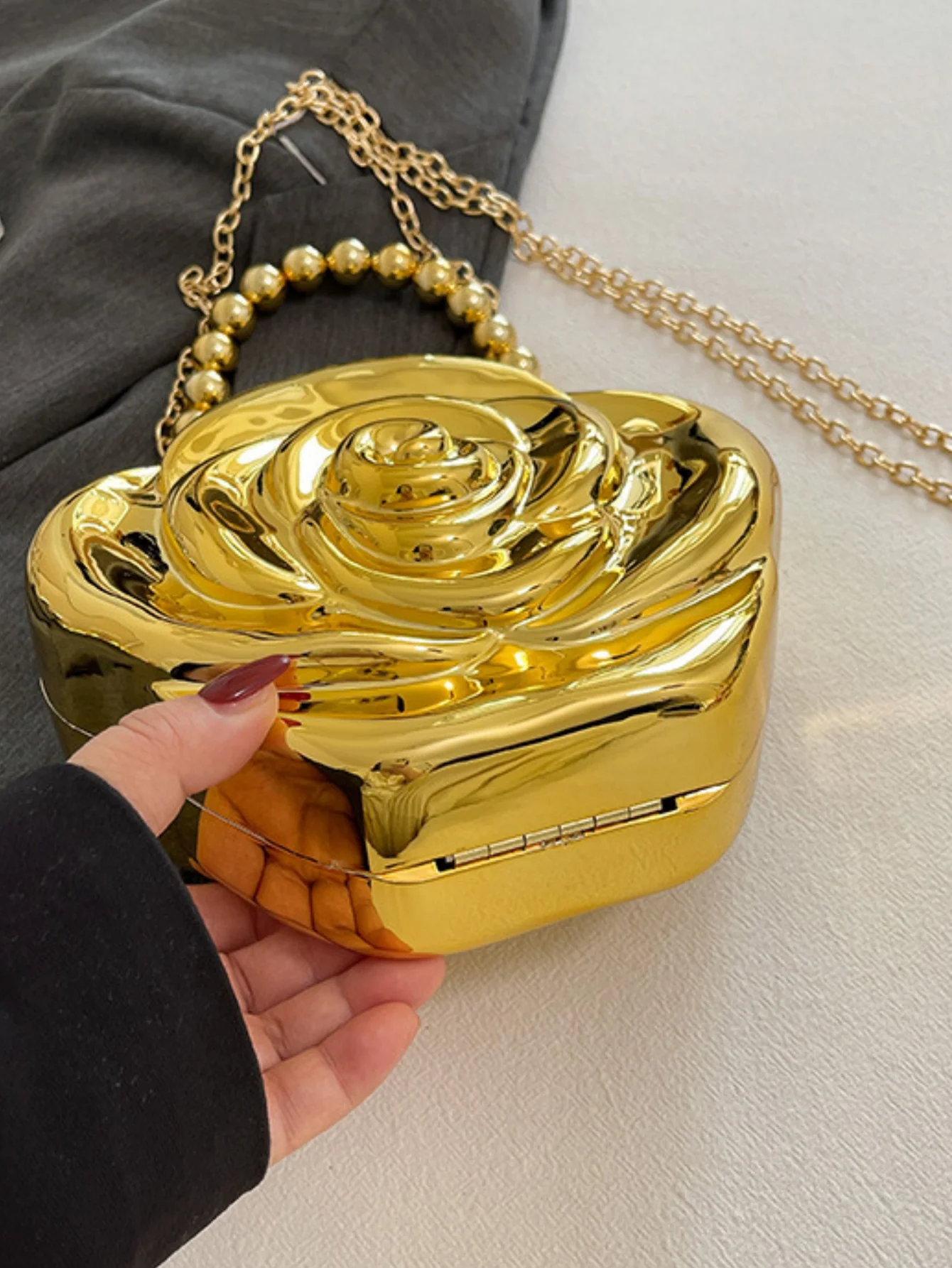 Floral Evening Shoulder Bag - Image 8