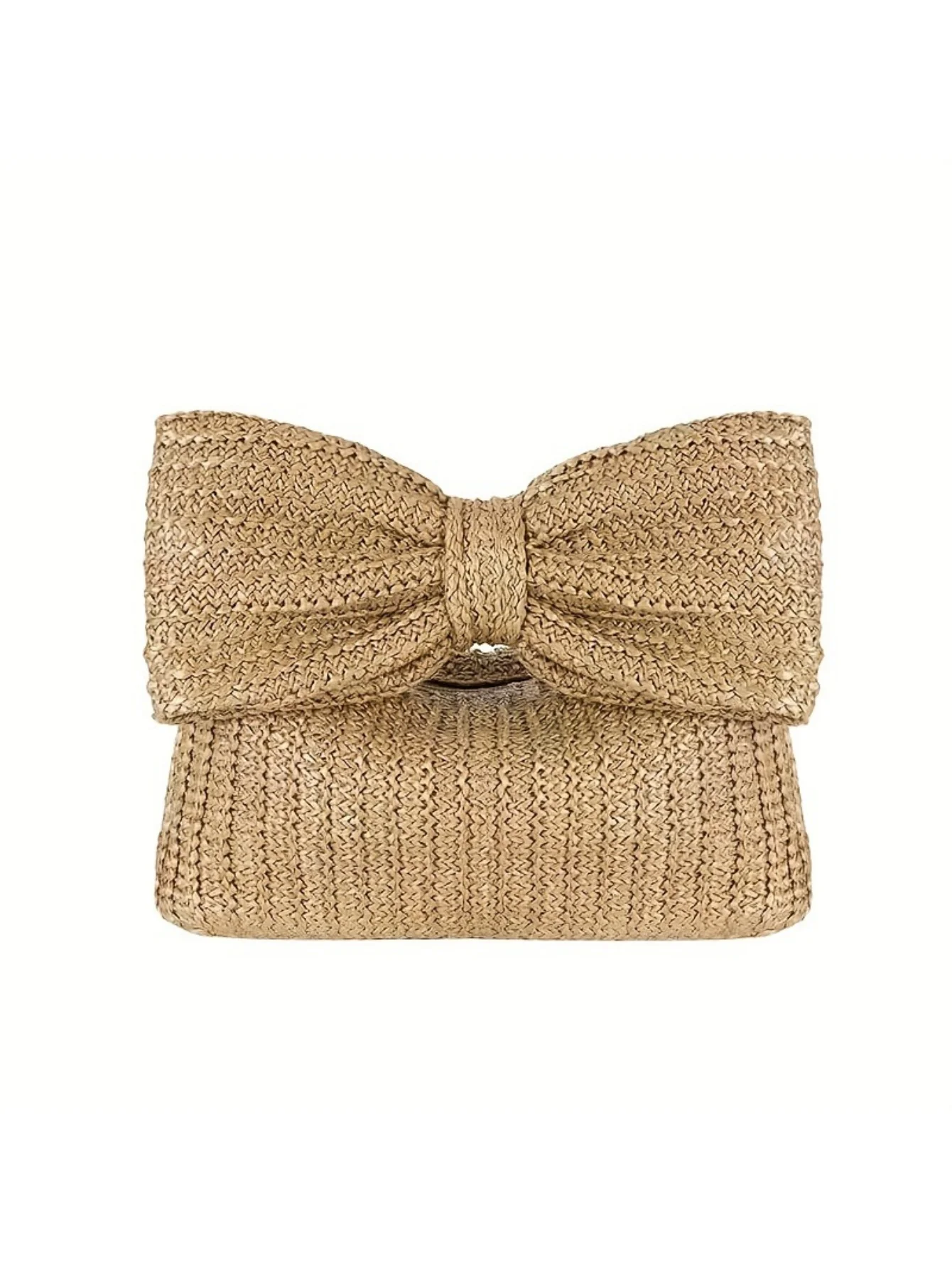 Vacation Straw Bow Clutch - Image 5