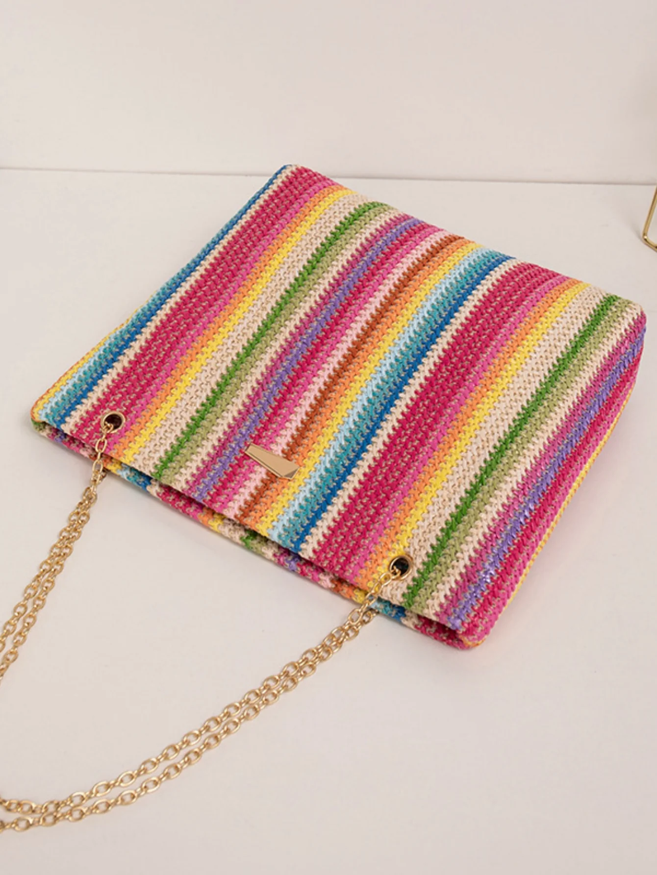 Colorful Straw Tote Bag For Vacation - Image 6