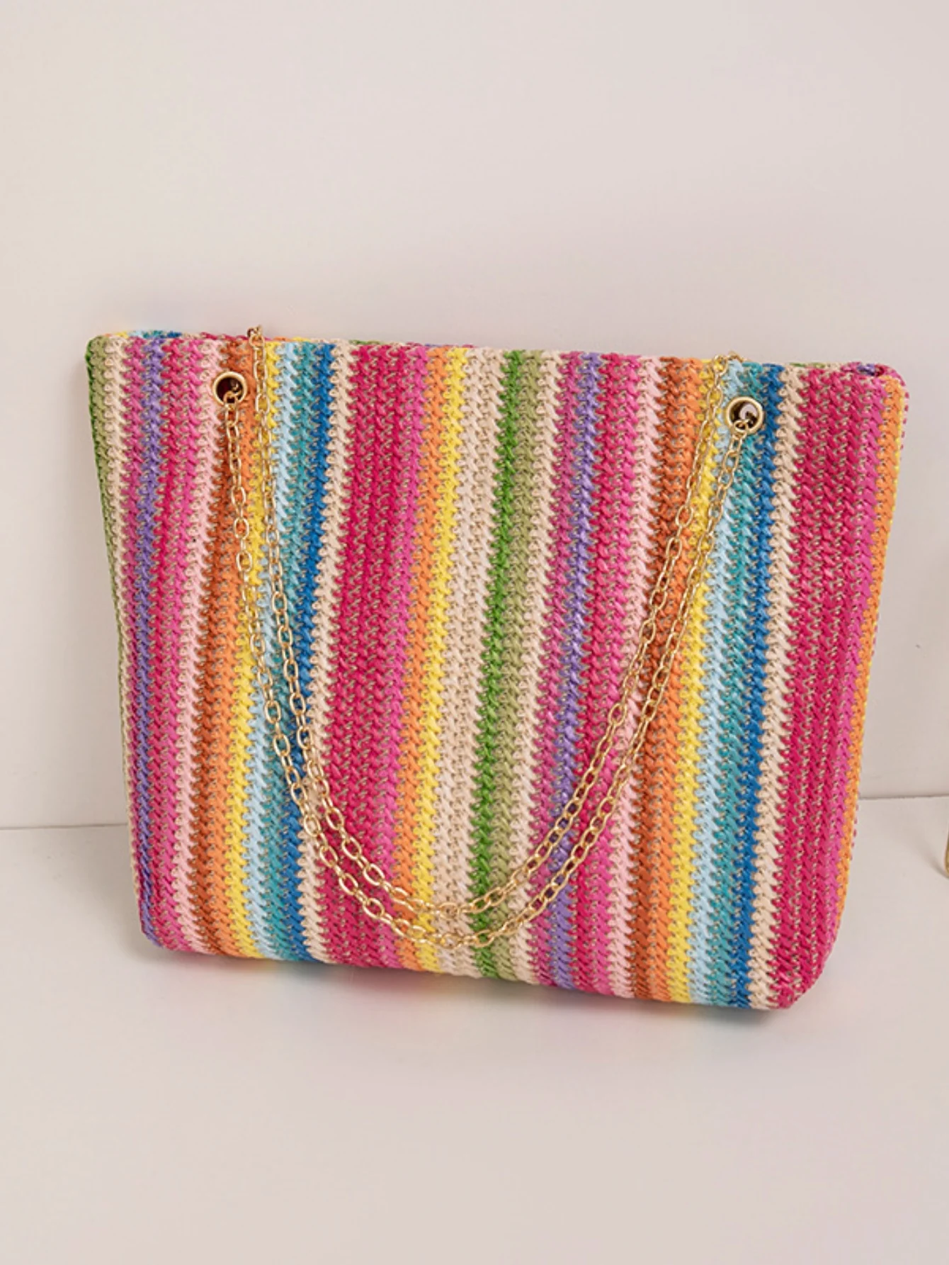 Colorful Straw Tote Bag For Vacation - Image 8