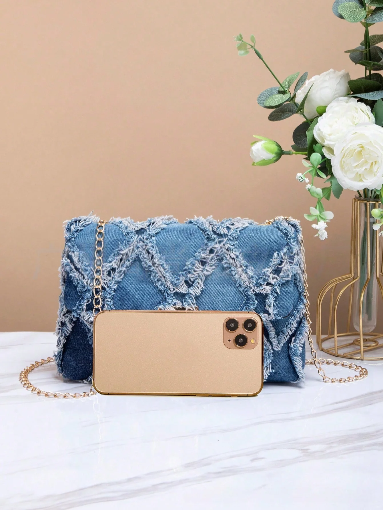 Denim Crossbody Bag - Image 2