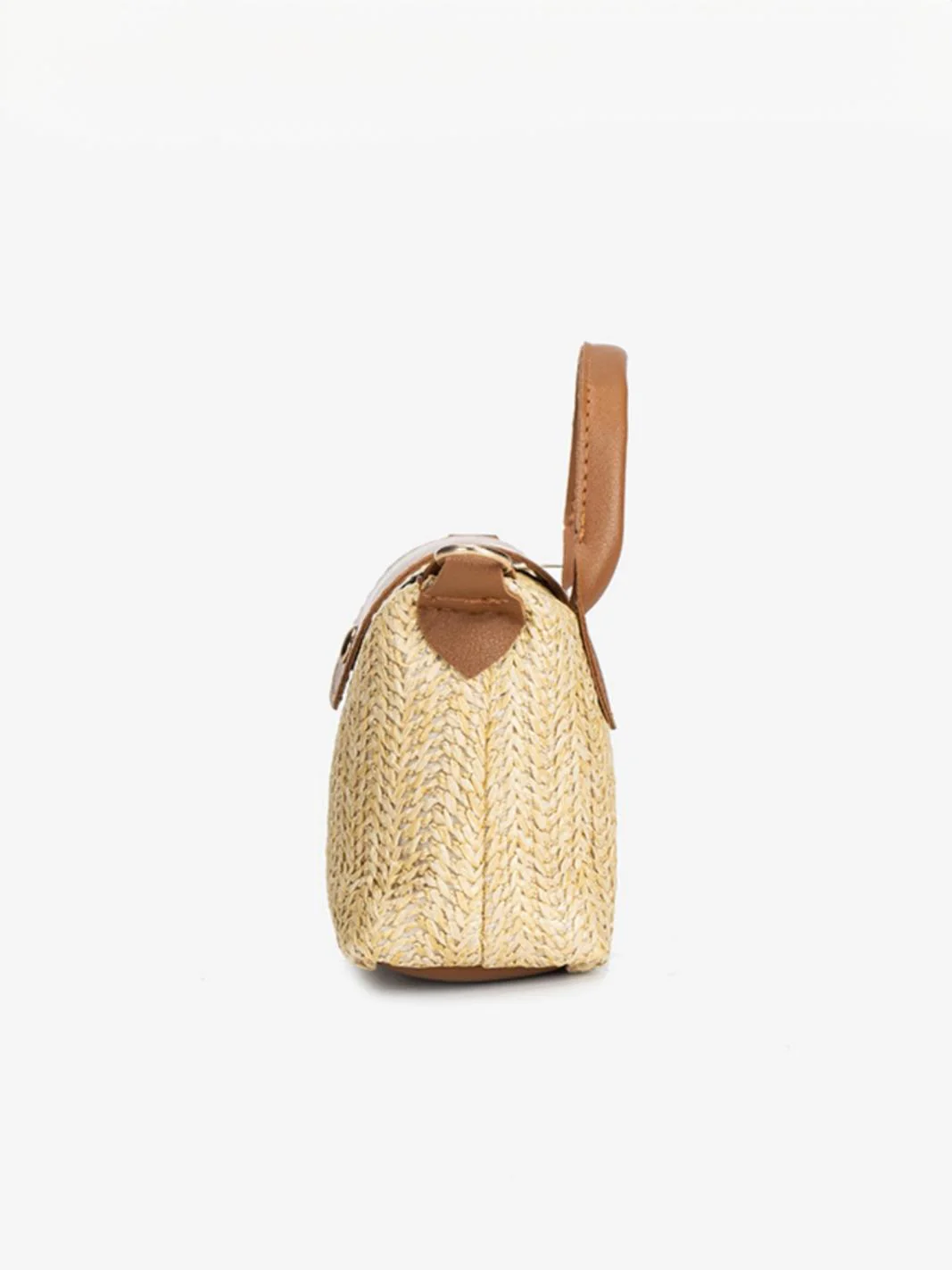 Vacation Patchwork Straw Crossbody Bag - Image 6