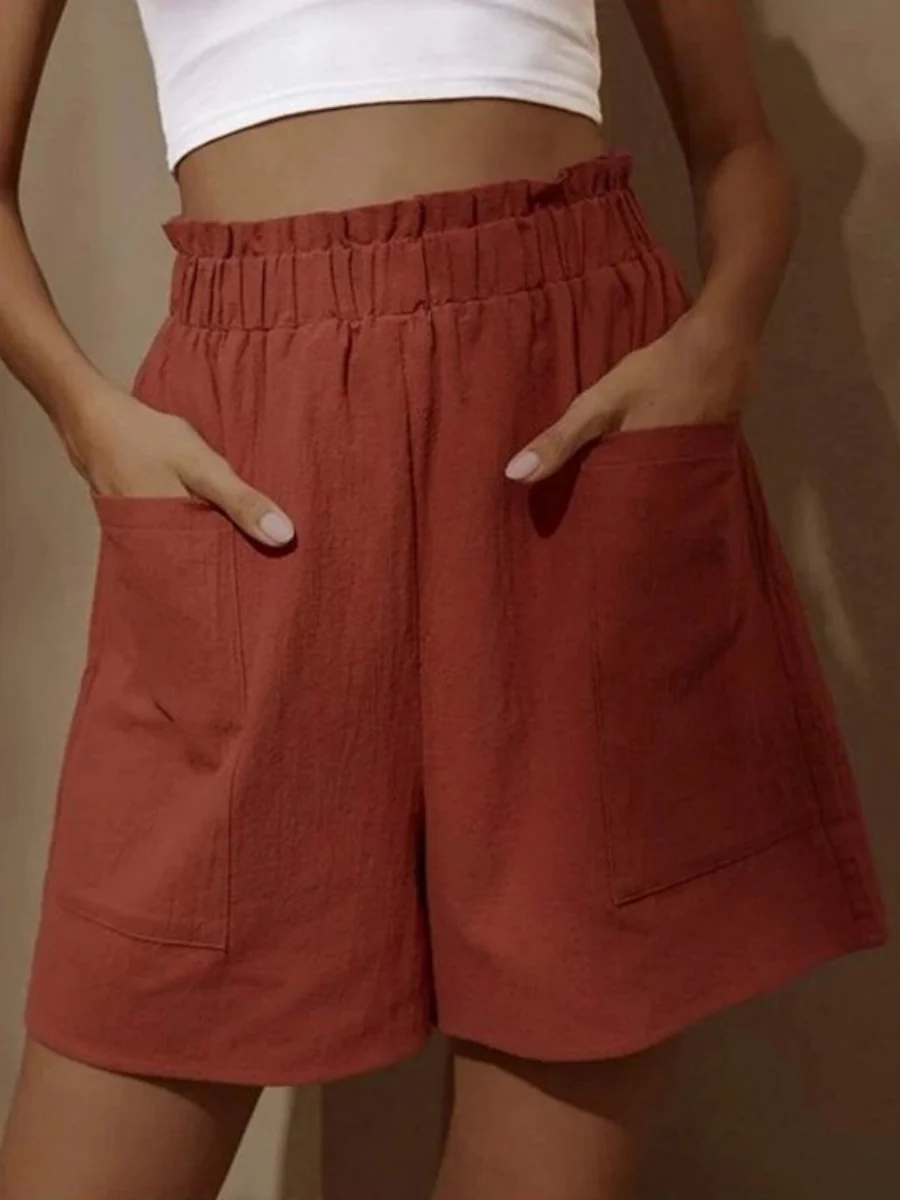 Vacation-style Loose High-waisted Shorts - Image 5