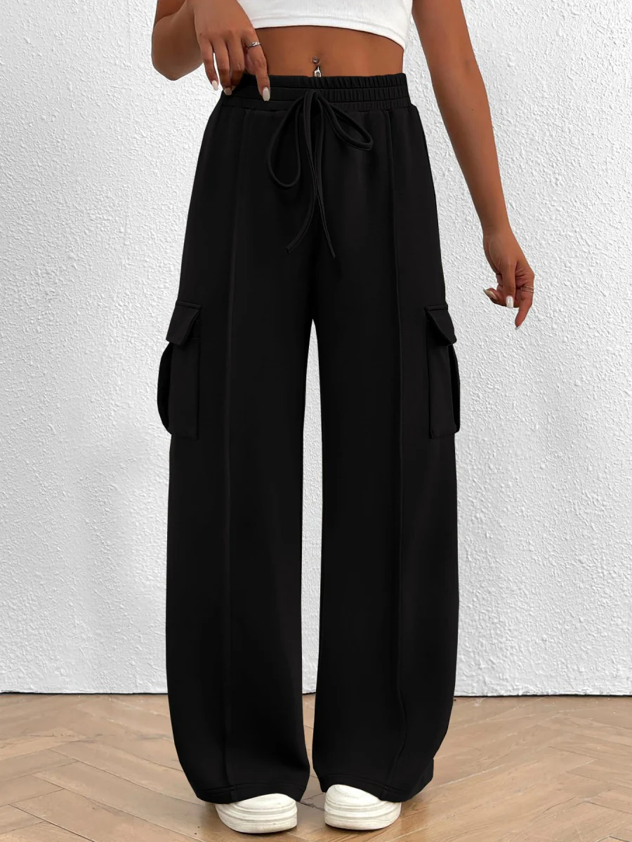 Loose-fitting Wide-leg Casual Trousers - Image 3