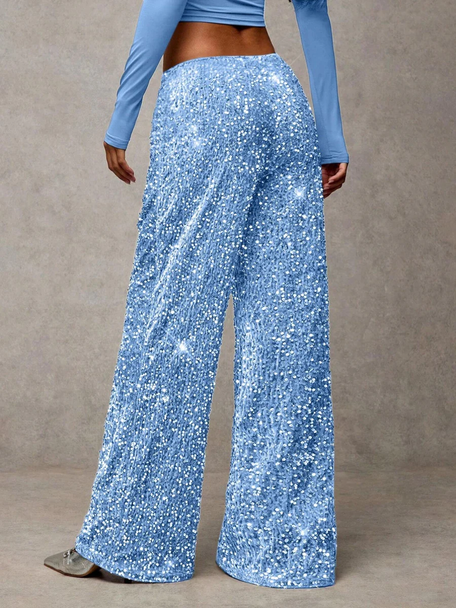 Drawstring Slimming Stretch Straight Leg Trousers - Image 13