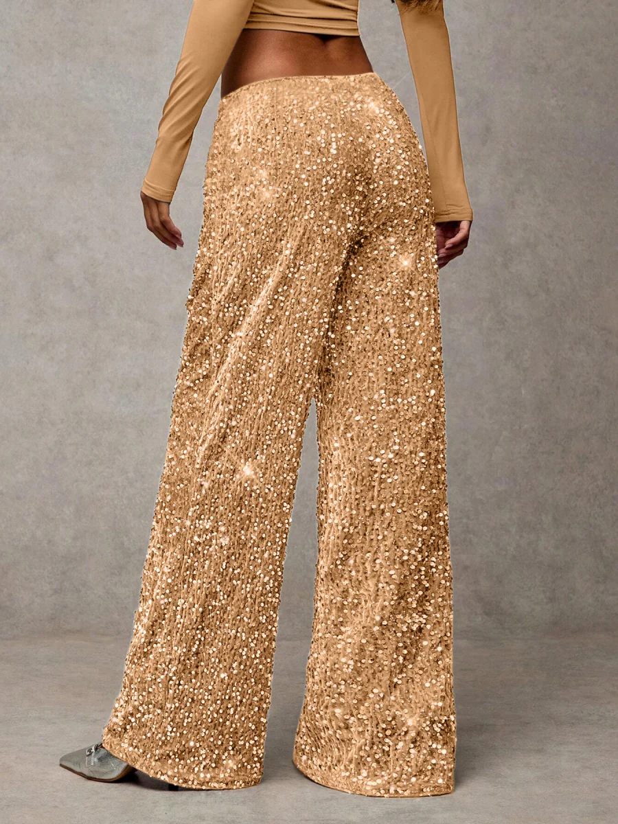 Drawstring Slimming Stretch Straight Leg Trousers - Image 17