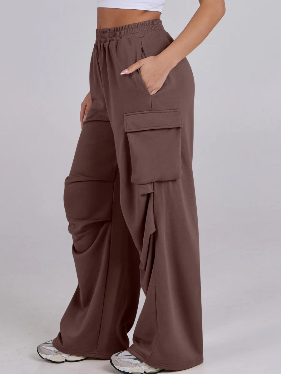 Loose-fitting Straight-leg Wide-leg Casual Cargo Pants - Image 2