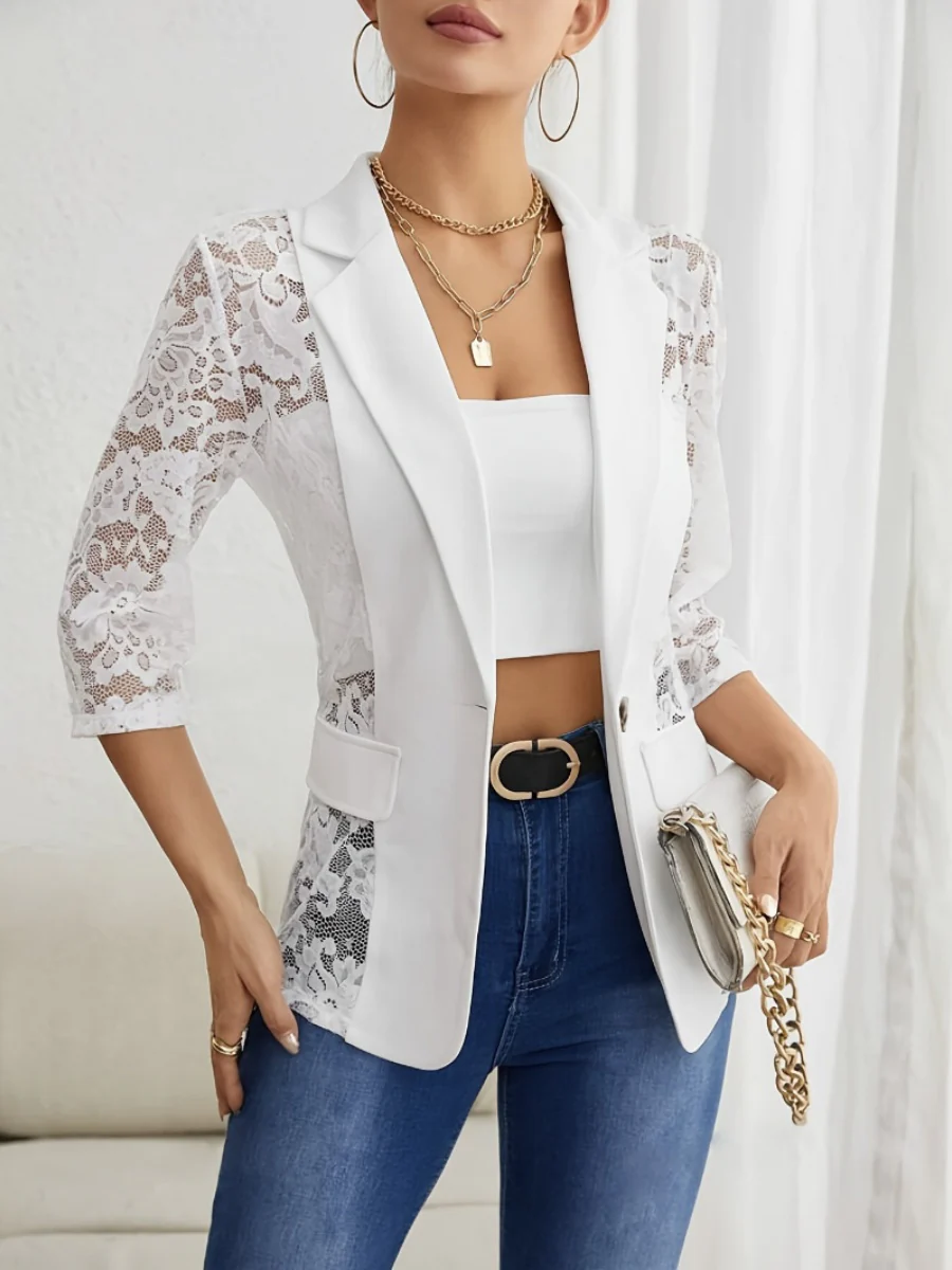 Lace Sunscreen Blazers Commuting Jackets - Image 10