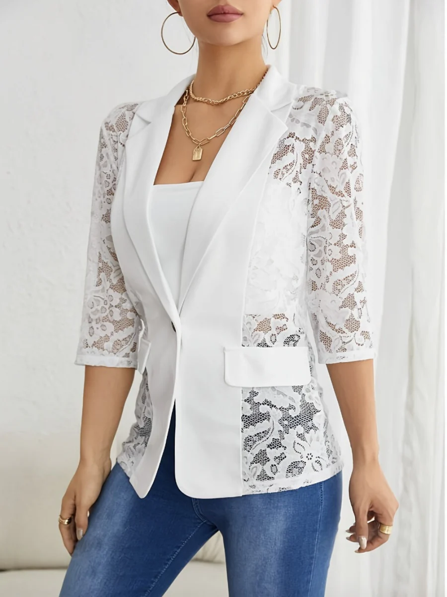 Lace Sunscreen Blazers Commuting Jackets - Image 12