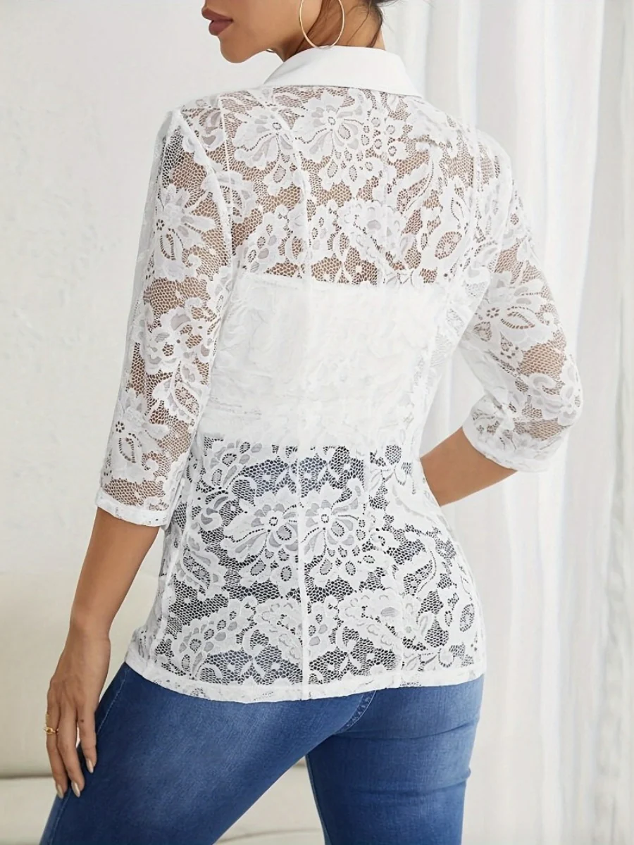 Lace Sunscreen Blazers Commuting Jackets - Image 2