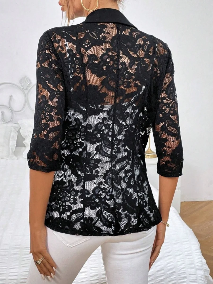 Lace Sunscreen Blazers Commuting Jackets - Image 4