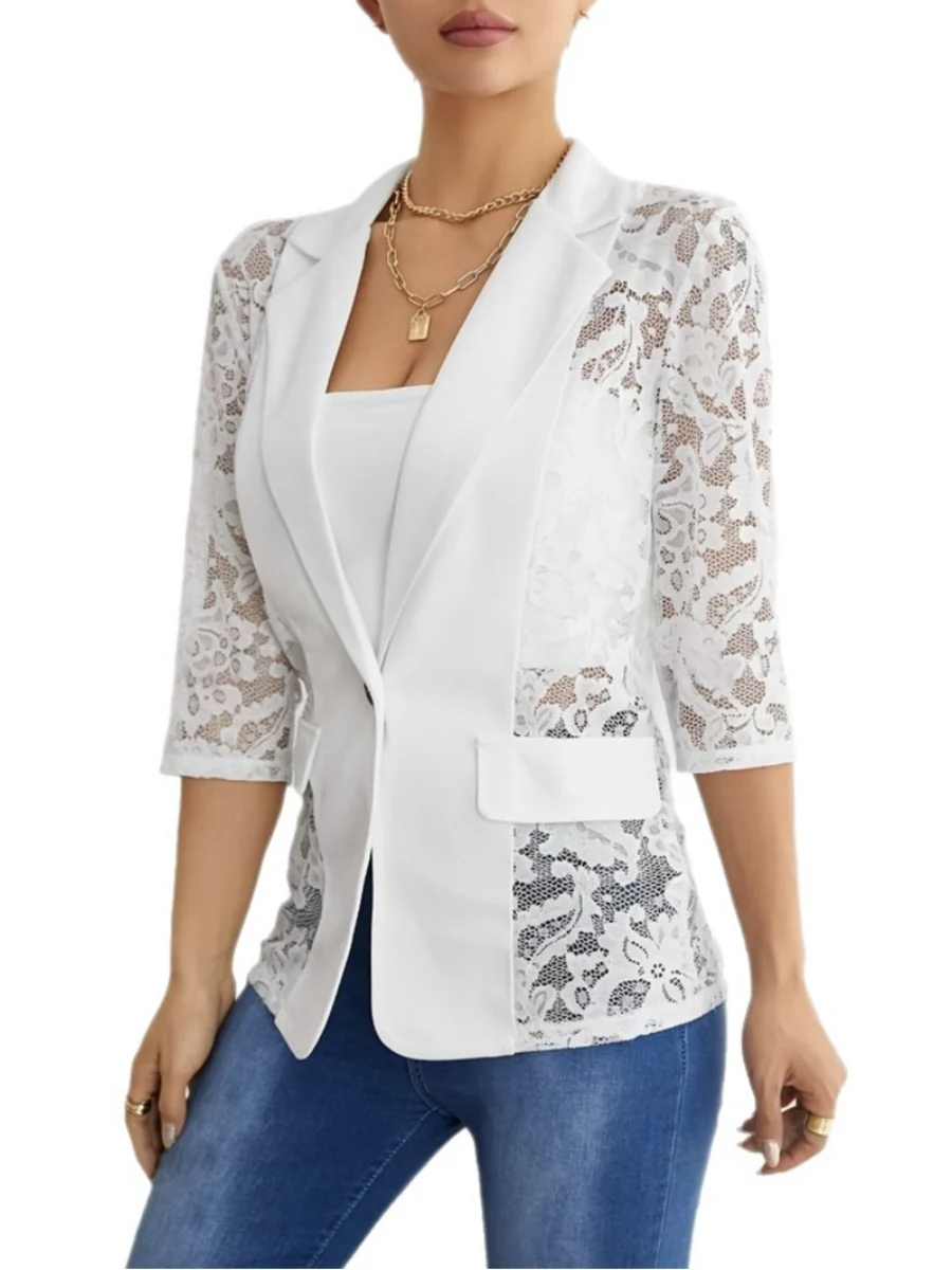 Lace Sunscreen Blazers Commuting Jackets - Image 5