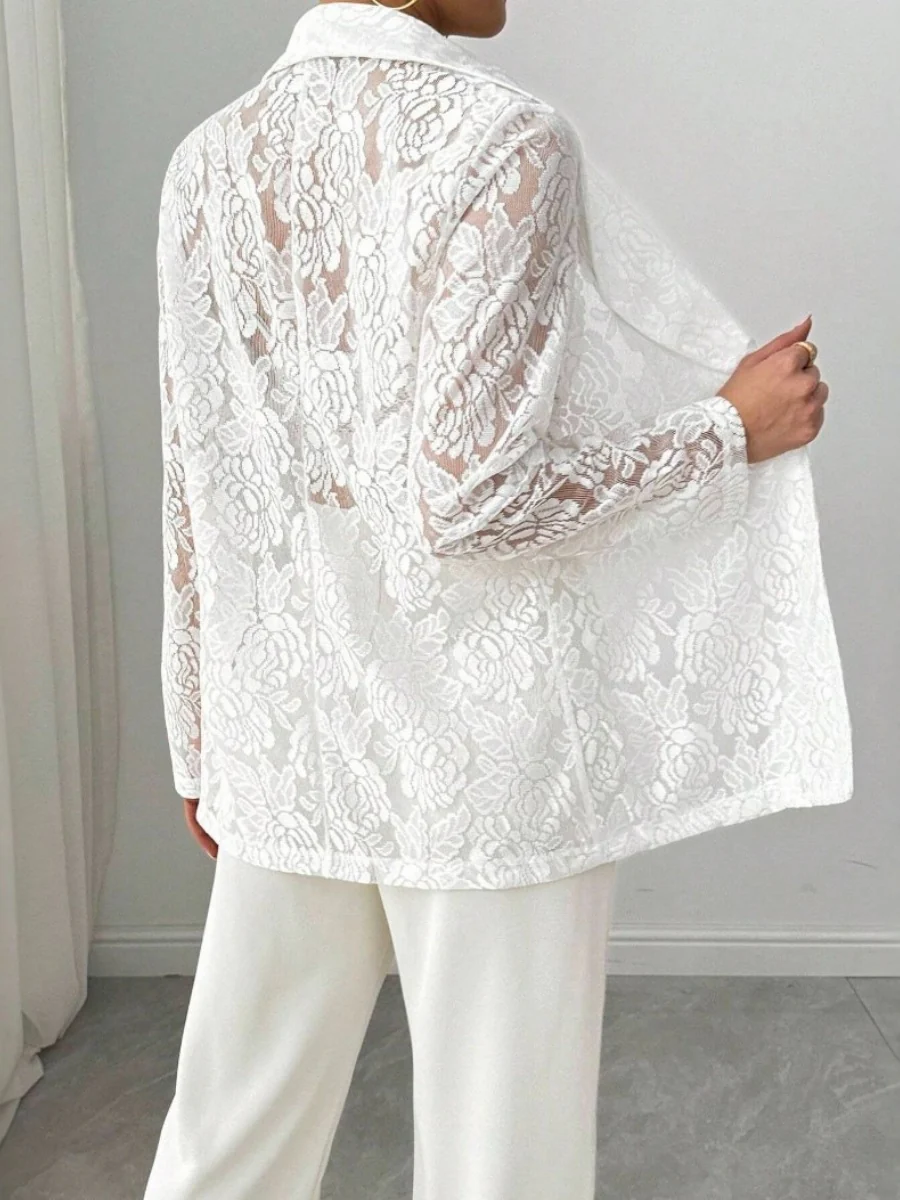 Lace Sunscreen Blazers Commuting Jackets - Image 4