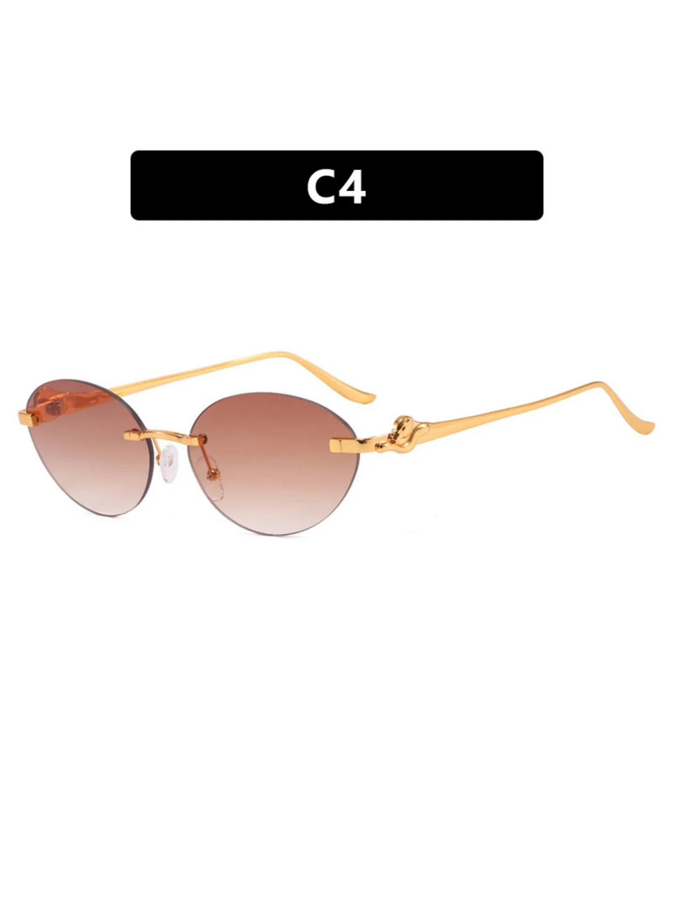 Frameless Oval Sunglasses - Image 11