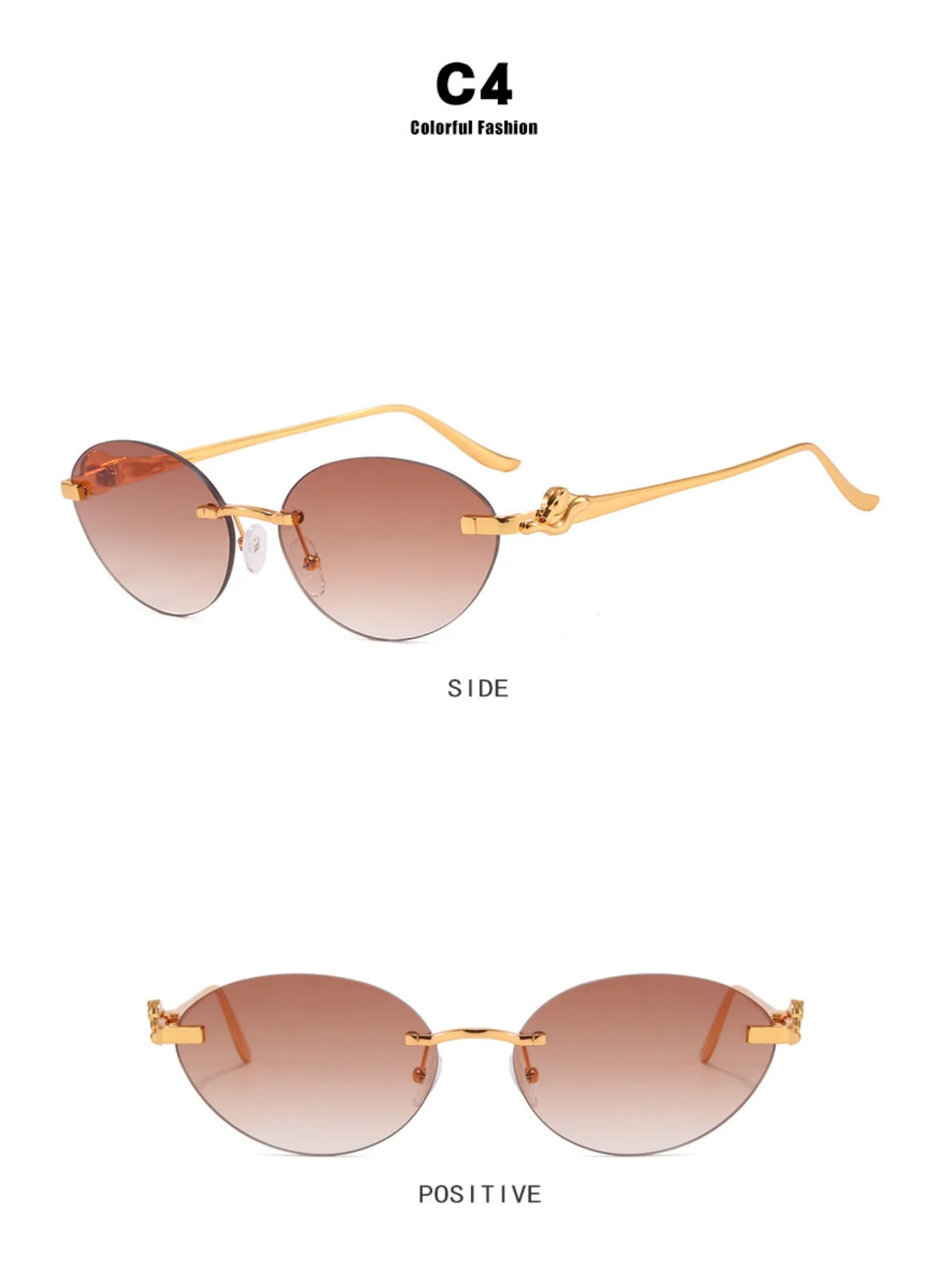 Frameless Oval Sunglasses - Image 12