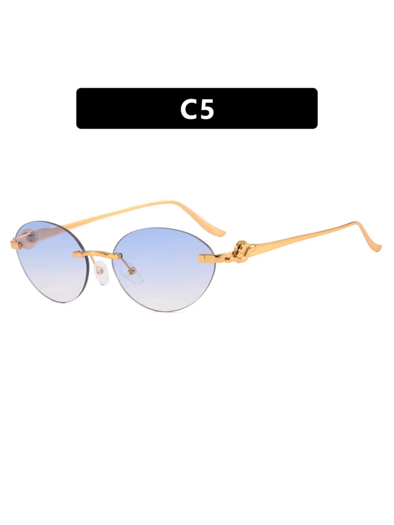 Frameless Oval Sunglasses - Image 13