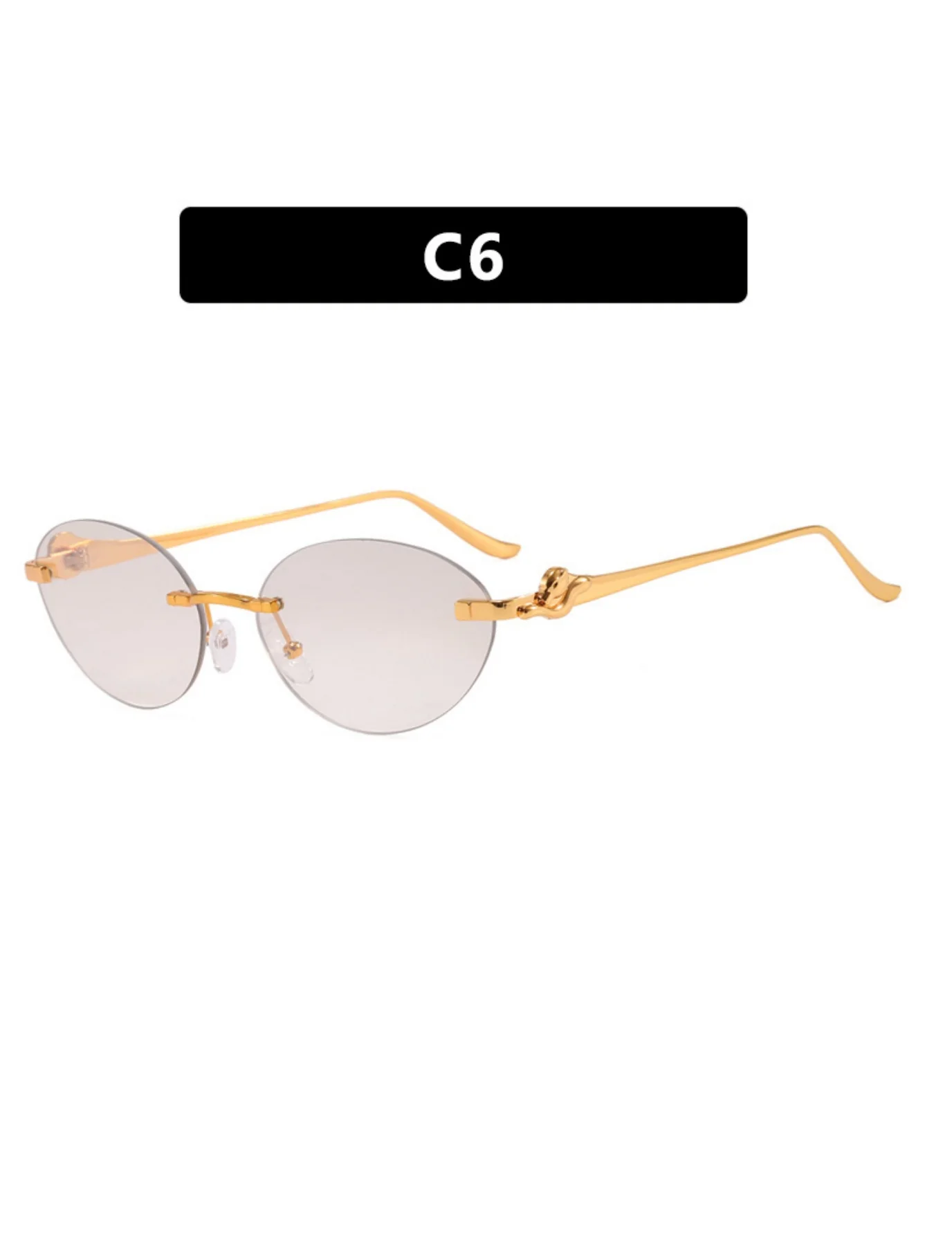 Frameless Oval Sunglasses - Image 15